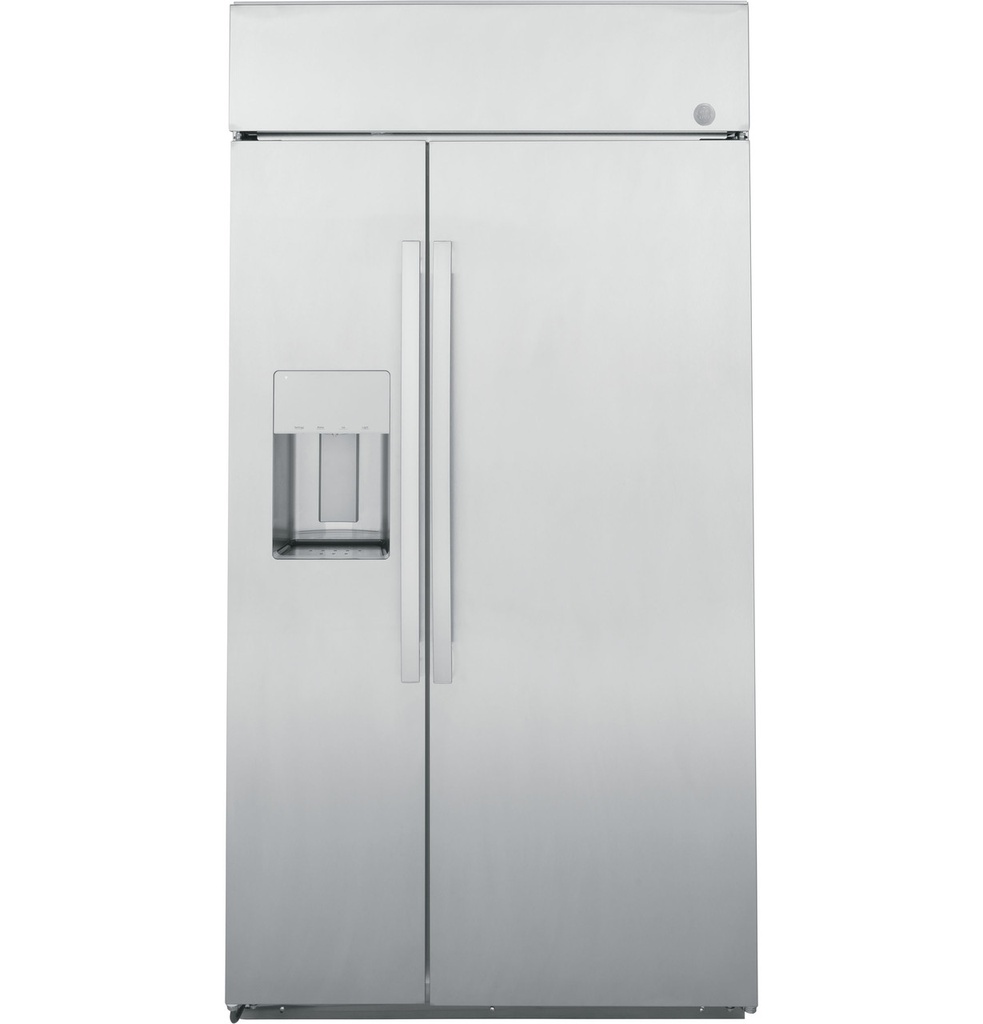 GE Profile PSB42YSNSS 42 inch Smart Built-In Side-by-Side Refrigerator with 24.5 Cu. Ft. Capacity and Dispenser in Stainless Steel 