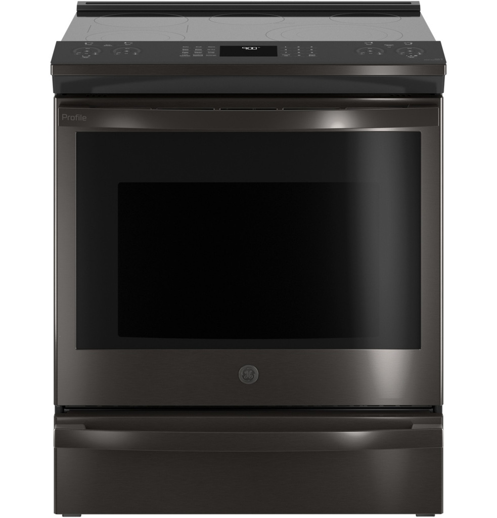 GE Profile PSS93 30 inch Smart Slide-In Electric Range with 5 Elements, 5.3 cu. ft. Oven Capacity, No Preheat Air Fry, Soft Close Storage Drawer, Convection with Precise Air,