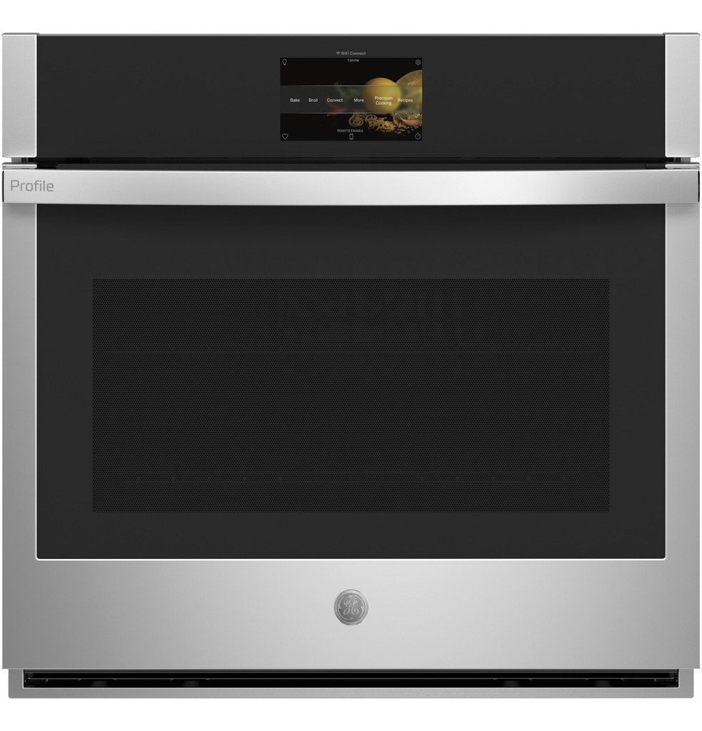 GE Profile PTS7000SNSS 30 inch Smart Built-In Single Wall Oven with 5 cu. ft. Total Capacity, True European Convection, Self-Clean with Steam Clean Option, No Preheat Air Fry in Stainless Steel