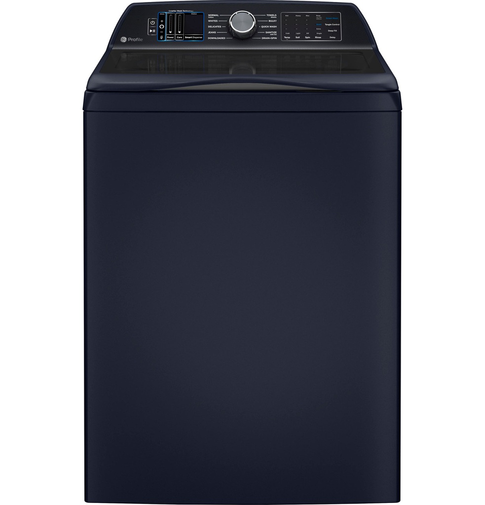GE Profile PTW905B 28 inch Smart Top Load Washer with 5.3 cu. ft. Capacity, Single Action Agitator, Smart Wash and Smart Rinse and Adaptive SmartDispense