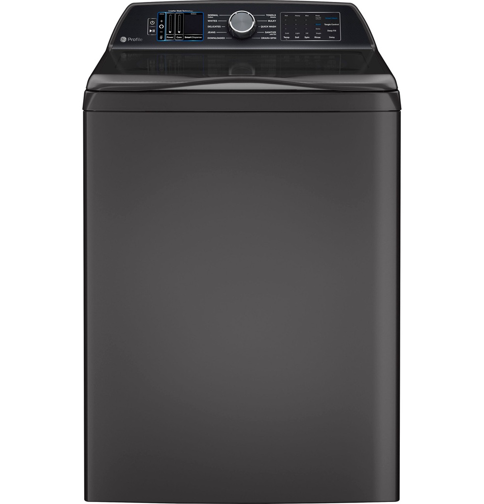 GE Profile PTW905B 28 inch Smart Top Load Washer with 5.3 cu. ft. Capacity, Single Action Agitator, Smart Wash and Smart Rinse and Adaptive SmartDispense