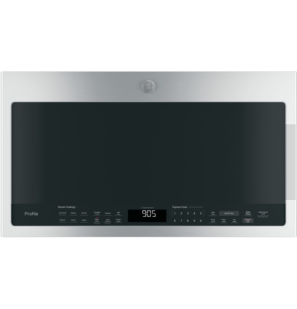GE Profile PVM9005 30 inch Over-The-Range Microwave with 2.1 cu. ft. Capacity, Sensor Cook, 400 CFM, 10 Power Levels