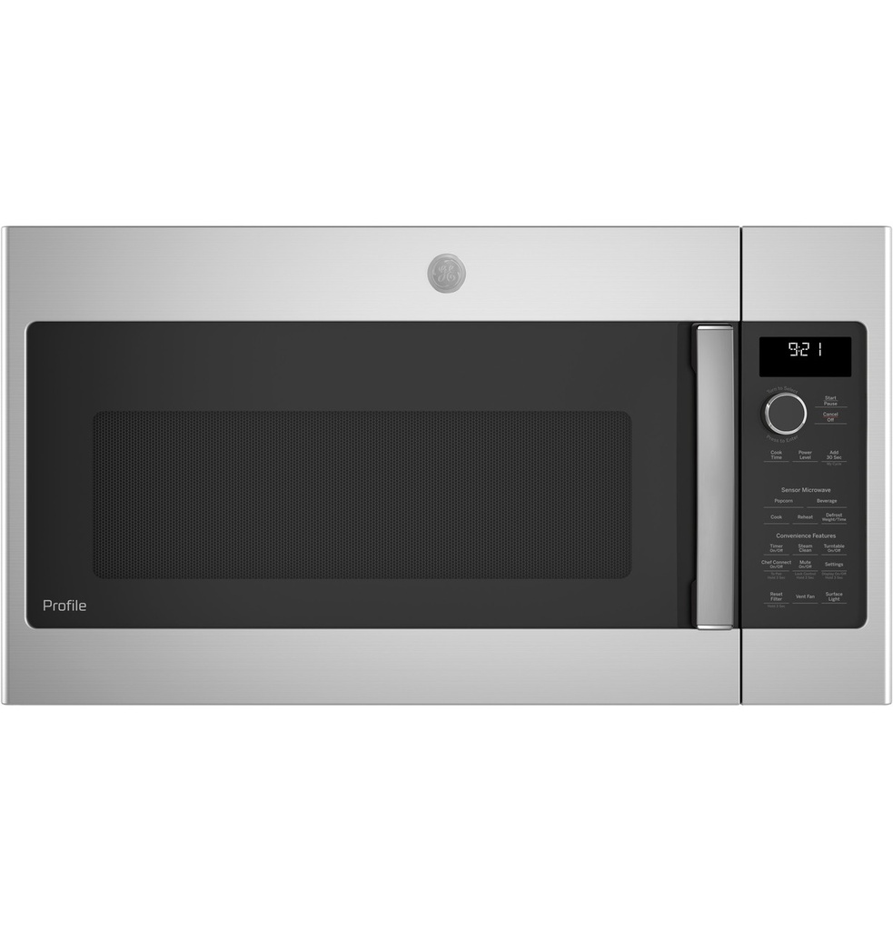 GE Profile PVM9215SKSS 30 inch Over-The-Range Microwave with 2.1 cu. ft. Capacity, Chef Connect, and Sensor Cook in Stainless Steel