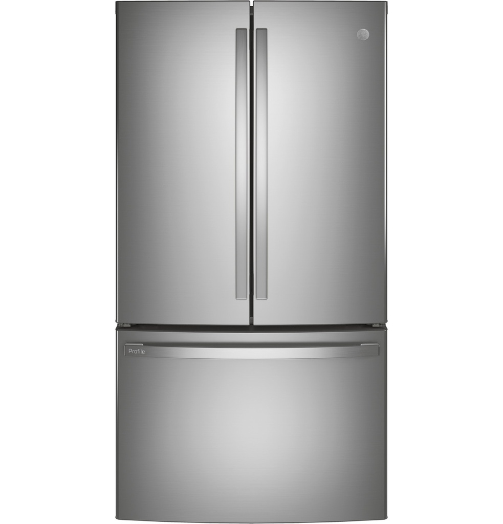 GE Profile PWE23KYNFS 36 inch Counter-Depth French Door Refrigerator with 23.1 cu. ft. Capacity, and Internal Water Dispenser in Fingerprint Resistant Stainless Steel