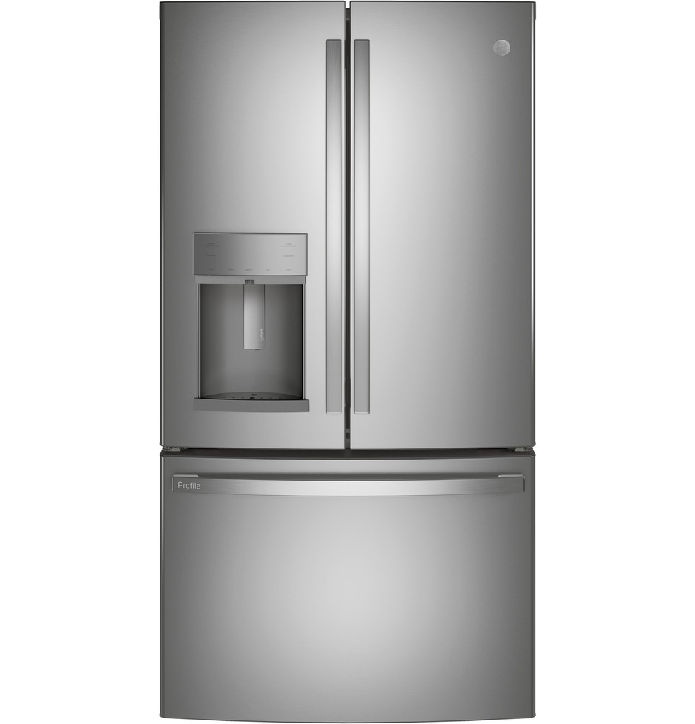 GE Profile PYD22KYNFS 36 inch Counter-Depth French Door Refrigerator with 22.1 cu. ft. Capacity, and External Dispenser in Fingerprint Resistant Stainless Steel