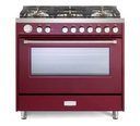 Verona VUFSGG365 36 inch Ultima Collection Freestanding Gas Range with 5 Sealed SABAF Brass Burners, 5 cu. ft. Oven Capacity, Temperature Gauge
