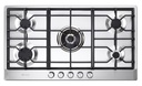 Verona VDGCT536FSS 36 inch Designer Series Gas Cooktop with 5 Brass Burners and Continuous Cast Iron Grates in Stainless Steel