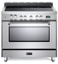 Verona VPFSEE365SS 36 inch Prestige Series Freestanding Electric Range with 5 Elements, 4 cu. ft. Total Oven Capacity and European Convection in Stainless Steel
