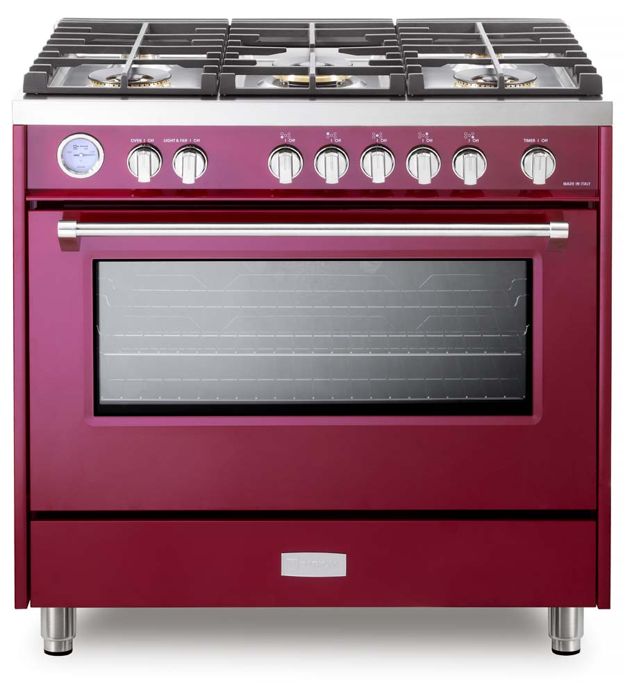 Verona VDFSGG365 36 inch Designer Series Freestanding Gas Range with 5 Sealed Burners, 5 cu. ft. Oven Capacity and Convection