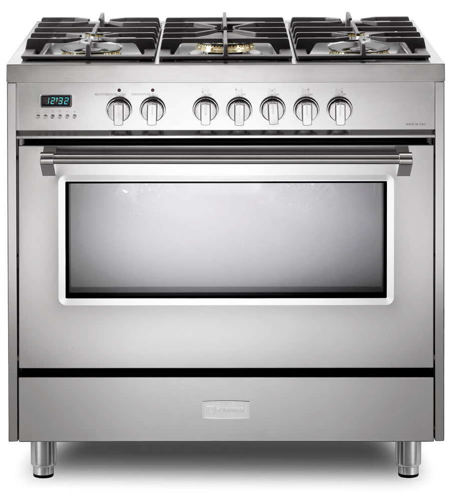 Verona VDFSGE365 36 inch Designer Series Freestanding Dual Fuel Range with 5 Sealed Burners, 5 cu. ft. Oven Capacity and Convection