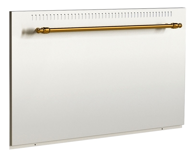 Lofra SR48HO Dolcevita 48 inch W x 24 inch H Backsplash - Stainless Steel with Brass Handle