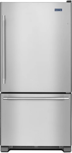 [MBF2258FEZ] Maytag MBF2258FEZ 33 inch Bottom Freezer Refrigerator with 22.07 cu. ft. Capacity, BrightSeries LED Lighting, FreshLock Crispers, Energy Star, in Fingerprint Resistant Stainless Steel
