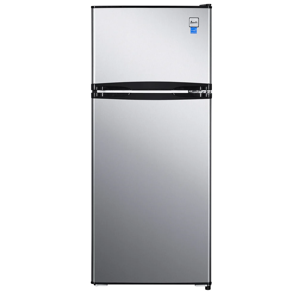 Avanti RA45B3S 19 inch Compact Top Freezer Refrigerator with 4.5 cu. ft. Capacity, Reversible 2 Doors, ADA Compliant, Energy Star, in Stainless Steel