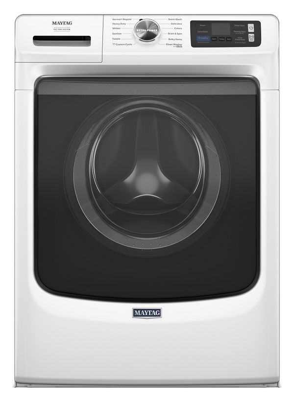 Maytag MFW7020R 27 inch Smart Pet Pro Front Load Washer with 5 cu. ft. Capacity, Pet Pro Option, Steam Option, Extra Power, Sanitize Cycle