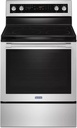 Maytag MER8800FZ 30 inch Freestanding Electric Range with 5 Elements, 6.4 cu. ft. Oven Capacity, True Convection, AquaLift Self-Cleaning Technology in Fingerprint Resistant Stainless Steel