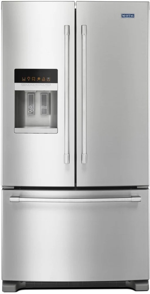 Maytag MFI2570FE 36 inch French Door Refrigerator with 25 cu. ft. Capacity, PowerCold, BrightSeries LED Lighting