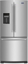 Maytag MFW2055FRZ 30 inch French Door Refrigerator with 19.68 cu. ft. Capacity, Exterior Water Dispenser and BrightSeries LED Lighting in Fingerprint Resistant Stainless Steel