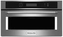 KitchenAid KMBP100E 30 inch Built-In Microwave Oven with 1.4 cu. ft. Capacity, Convection Cooking, Sensor Steam Cycle, Halogen Interior Light and Speed Cook