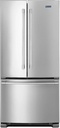 Maytag MRFF5033PZ 33 inch French Door Refrigerator with 22.11 cu. ft. Capacity, Internal Water Dispenser and BrightSeries LED Lighting in Fingerprint Resistant Stainless Steel