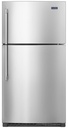 Maytag MRT711SMFZ 33 inch Top Freezer Refrigerator with 21.24 cu. ft. Capacity, EvenAir Cooling Tower and PowerCold in Fingerprint Resistant Stainless Steel