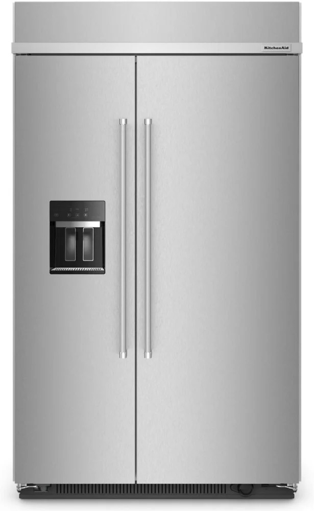 KitchenAid KBSD708M 48 inch Built-in Side-By-Side Refrigerator with 29.4 cu. ft. Capacity, Exterior Ice and Water Dispenser and ExtendFresh Plus Temperature Management System