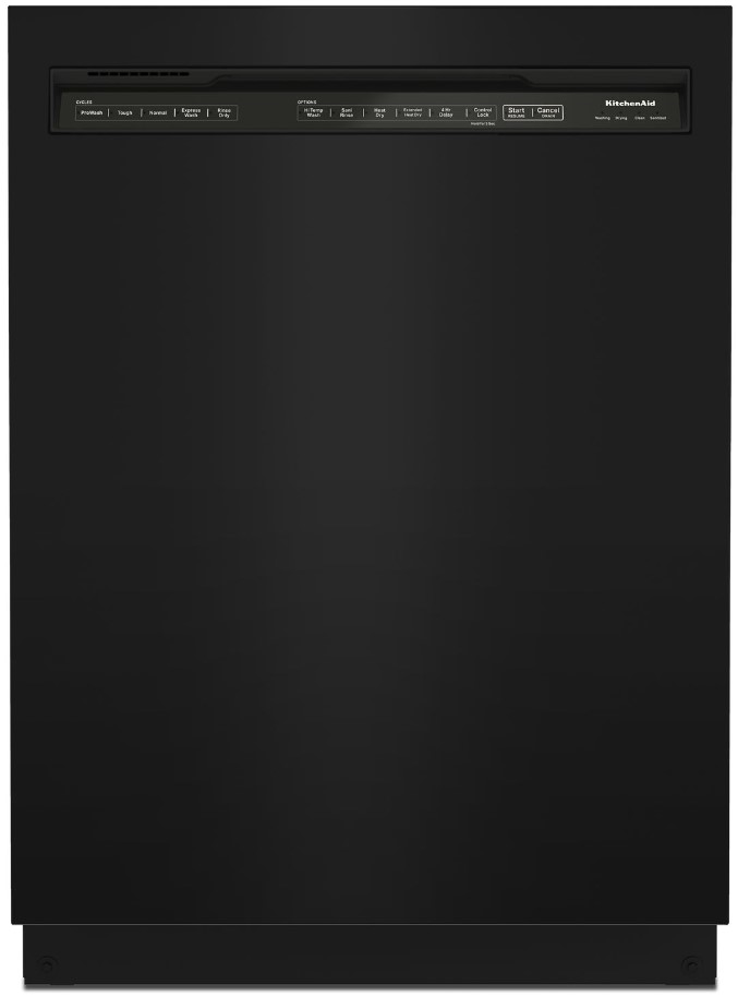 KitchenAid KDFE204K 24 inch Built-In Full Console Dishwasher with 13 Place Settings, 3rd Rack and ProWash Cycle 