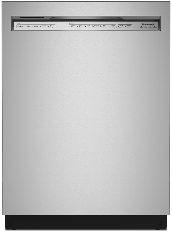 KitchenAid KDFM404K 24 inch Built-In Full Console Dishwasher with 16 Place Settings, FreeFlex 3rd Rack and ProWash Cycle