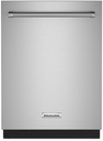KitchenAid KDTM804K 24 inch Built-In Fully Integrated Dishwasher with 16 Place Settings, FreeFlex Third Rack, Advanced Clean Water Wash System and LED Interior Lighting