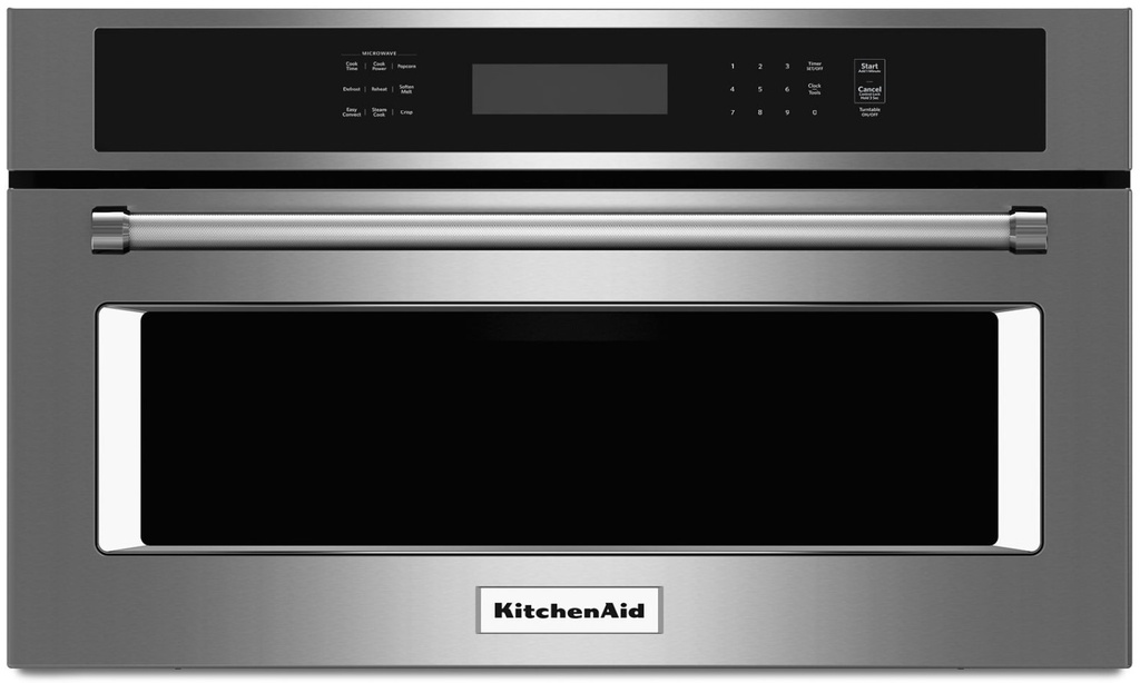 KitchenAid KMBP107E 27 inch Built-In Microwave Oven with 1.4 cu. ft. Capacity, Convection Cooking, Sensor Steam Cycle, Halogen Interior Light and Speed Cook