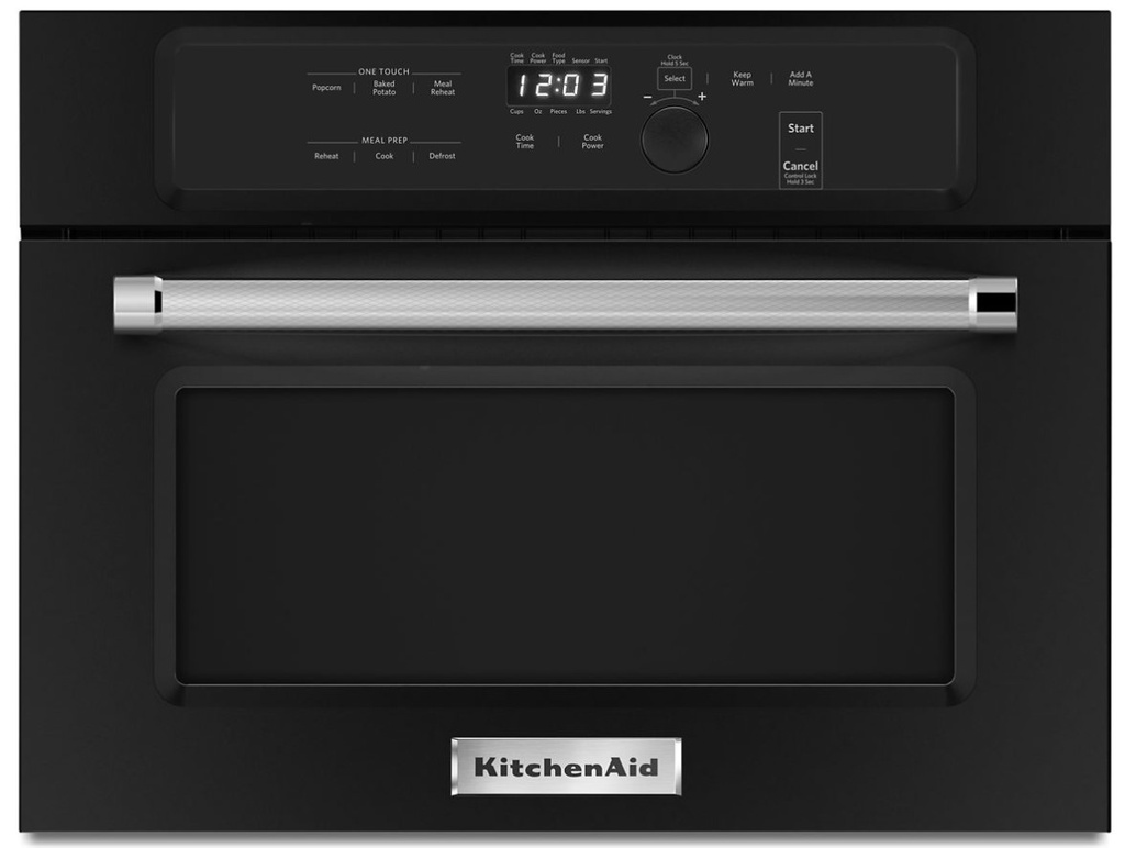 KitchenAid KMBS104E 24 inch Built-In Microwave Oven with 1.4 cu. ft. Capacity, 1000 Watts Cooking Power and Stainless Steel Cavity