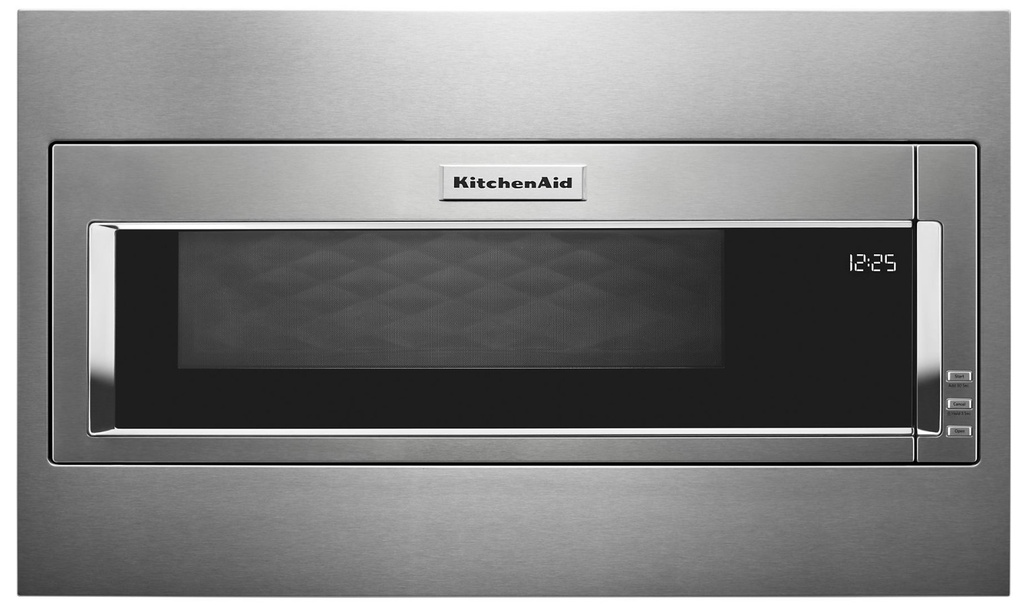 KitchenAid KMBT5511KSS 30 inch Built-In Low Profile Microwave Oven with Standard Trim, 1.1 cu. ft. Capacity, 1000 Watts Cooking Power, Sensor Cooking, in Stainless Steel