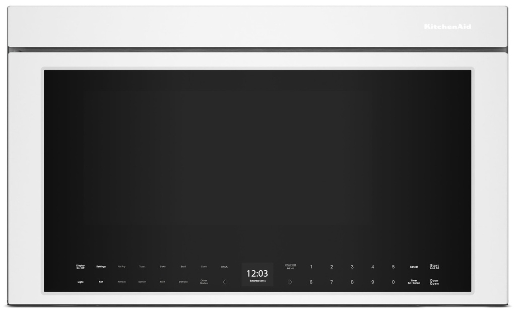 KitchenAid KMMF530P 30 inch Smart Over-The-Range Microwave with 1.1 cu. ft. Capacity, Air Fry, 400 CFM and Turntable-Free Design
