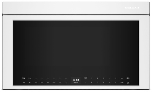 [KMMF530PWH] KitchenAid KMMF530P 30 inch Smart Over-The-Range Microwave with 1.1 cu. ft. Capacity, Air Fry, 400 CFM and Turntable-Free Design (White)