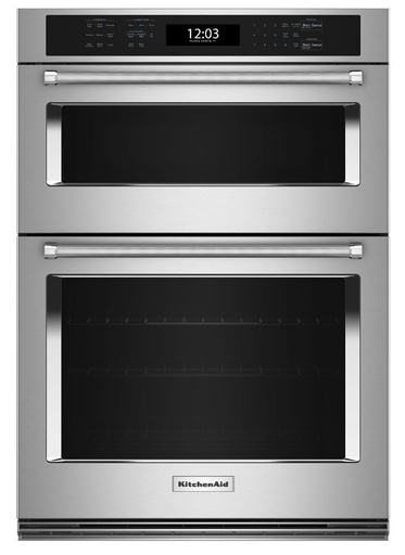 [KOEC527PSS] KitchenAid KOEC527P 27 inch Built-In Combination Microwave Wall Oven with 5.7 cu. ft. Total Capacity, Air Fry Mode and Even-Heat True Convection (Stainless Steel)