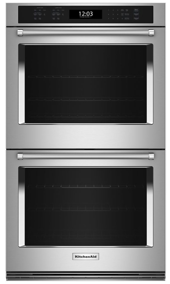 KitchenAid KOED527P 27 inch Built-In Double Wall Oven with 8.6 cu. ft. Total Capacity, Air Fry Mode and Even-Heat True Convection