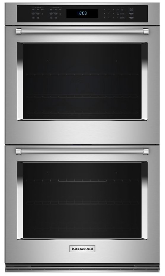 KitchenAid KOED530P 30 inch Built-In Double Wall Oven with 10 cu. ft. Total Capacity, Air Fry Mode and Even-Heat True Convection