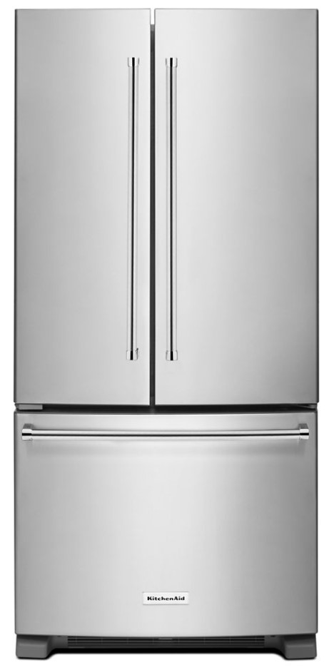 KitchenAid KRFF302E 33 inch French Door Refrigerator with 22 cu. ft. Capacity, ExtendFresh Temperature Management System and Interior Water Dispenser