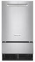KitchenAid KUID308HPS 18 inch Automatic Ice Maker with Clear Ice, 35 lbs. Storage Capacity, Gravity Drain System, PrintShield Finish, in Stainless Steel (Non Drain Pump Model)