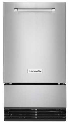 [KUID308HPS] KitchenAid KUID308HPS 18 inch Automatic Ice Maker with Clear Ice, 35 lbs. Storage Capacity, Gravity Drain System, PrintShield Finish, in Stainless Steel (Non Drain Pump Model)
