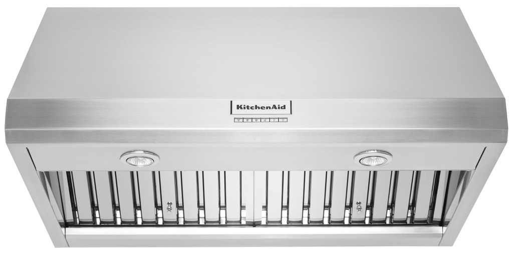 KitchenAid KVWC906KSS 36 inch Commercial-Style Wall-Mount Canopy Range Hood with 4 Speeds, Stainless Steel Baffle Filters, LED Lighting, (Blower Not Included) in Stainless Steel