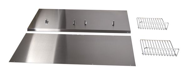 Whirlpool W10285448 Backguard with Shelf - 36 inch Stainless Steel