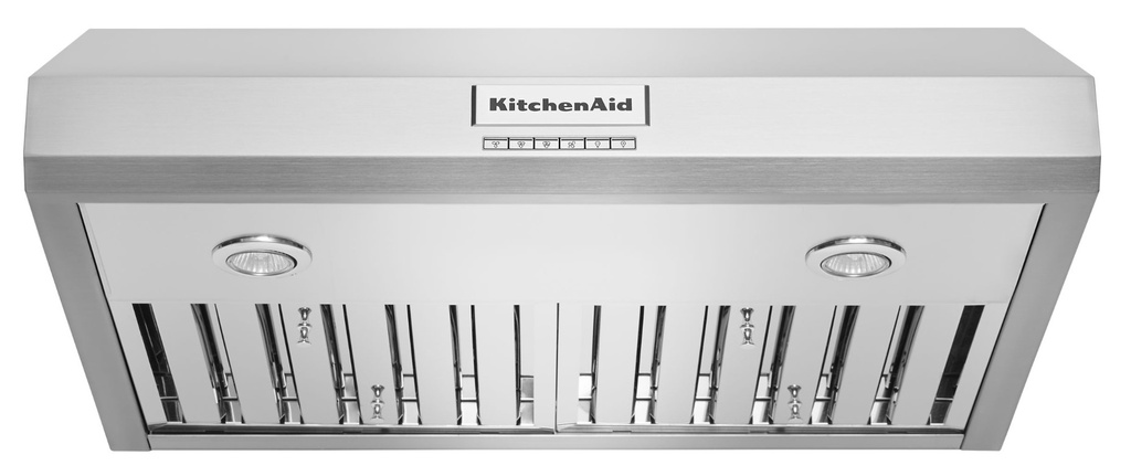 KitchenAid KVUC600KSS 30 inch Commercial-Style Under Cabinet Range Hood with 585 CFM, Stainless Steel Baffle Filters, LED Lighting, in Stainless Steel
