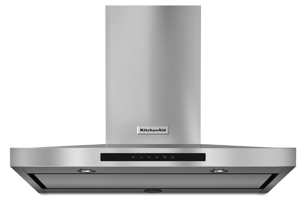KitchenAid KVWB606 36 inch Chimney Wall Hood with 585 CFM, LED Lighting, Perimeter Ventilation, Automatic Turn On, Removable Filters 