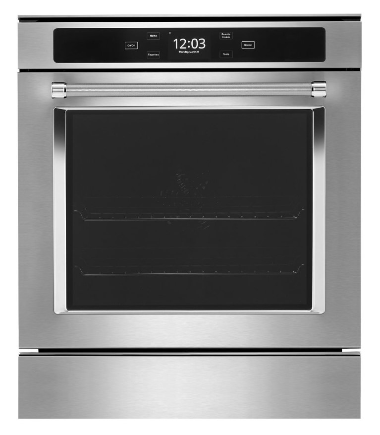 KitchenAid KOSC504PPS 24 inch Smart Single Wall Oven with 2.6 cu. ft. Total Capacity, and True Convection in Stainless Steel with PrintShield Finish