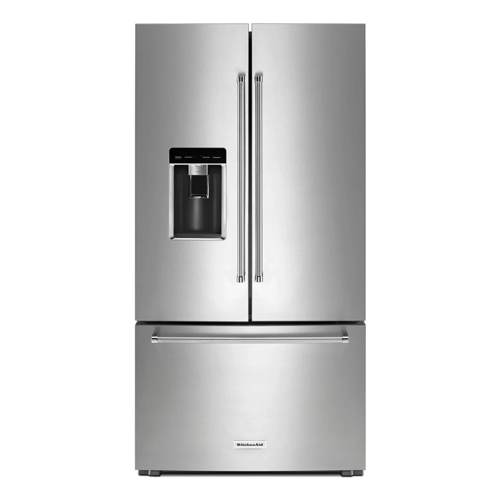 KitchenAid KRFC704F 36 inch Counter-Depth French Door Refrigerator with 23.8 cu. ft. Capacity, Preserva Food Care System and Exterior Ice and Water Dispenser