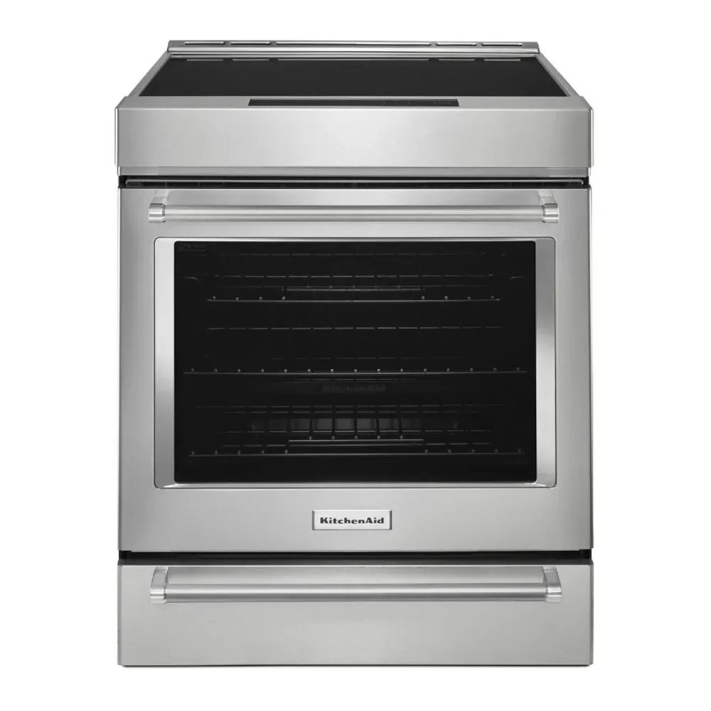 KitchenAid KSIS730PSS 30 inch Slide-In Induction Range with 4 Elements, 6.4 Cu. Ft. Capacity, Even-Heat True Convection, Air Fry, ADA Compliant, in Stainless Steel