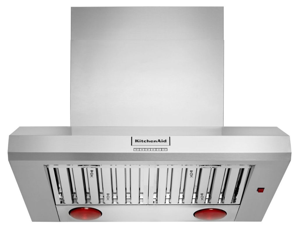 KitchenAid KVWC956KSS 36 inch Commercial-Style Wall-Mount Chimney Range Hood with 4 Speeds, Stainless Steel Baffle Filters, LED Lighting, in Stainless Steel