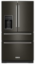 KitchenAid KRMF536R 36 inch 4-Door French Door Refrigerator with 26.2 cu. ft. Capacity, Signature Platinum Interior and Exterior Ice and Water Dispenser with Measured Fill
