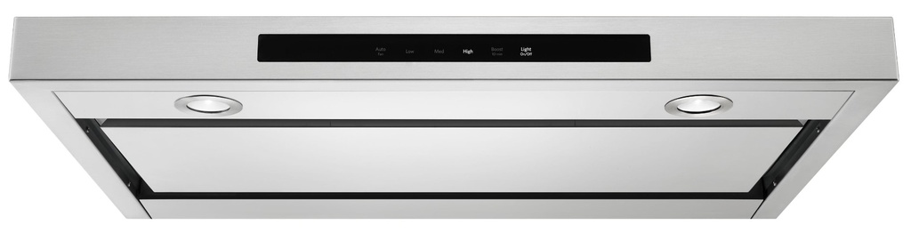 KitchenAid KVUB400GSS 30 inch Low Profile Under Cabinet Range Hood with 400 CFM, Perimeter Ventilation and LED Lighting in Stainless Steel