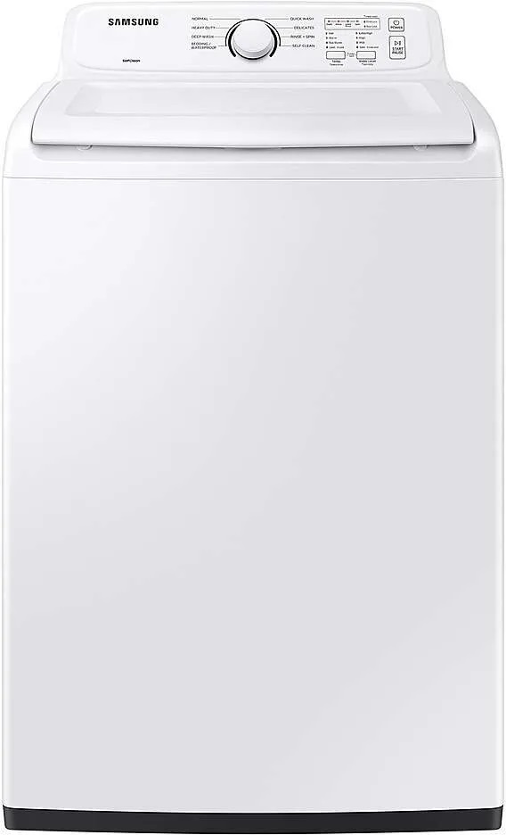 Samsung WA41A3000AW 27 inch Top Load Washer with 4.1 cu. ft. Capacity, 8 Cycles, Impeller and Vibration Reduction Technology+ in White